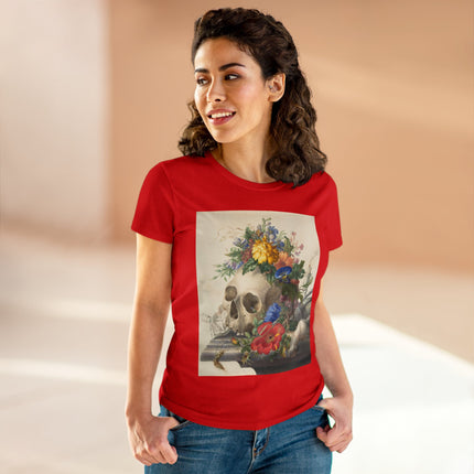 Vanitas Still Life by Herman Henstenburgh Women's Midweight Cotton Tee