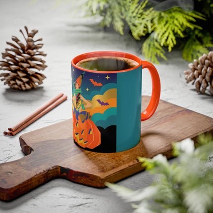 🌙🎃 The Witch Of Crescent Moon Pumpkin Colorful Mug – Colorful Halloween Charm