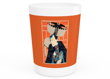 The Actor Kawarasaki Gonjūrō for a Fire Troupe by Tsukioka Yoshitoshi Ceramic Shot Glass