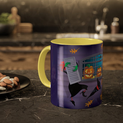 Whimsical Halloween Mischief Colorful Mugs, 11oz