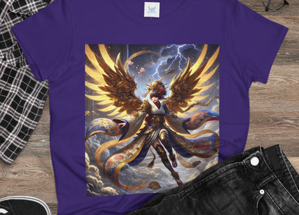 Valkyrie Descending Through Storm Women's Midweight Cotton Tee
