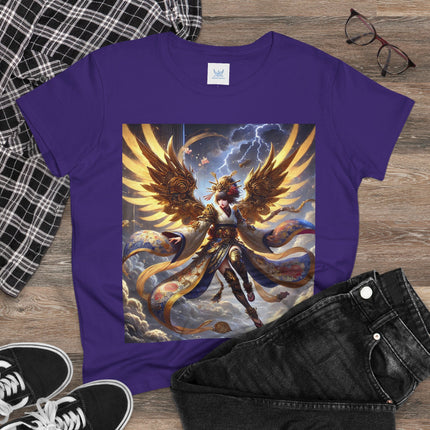 Valkyrie Descending Through Storm Cotton Tee