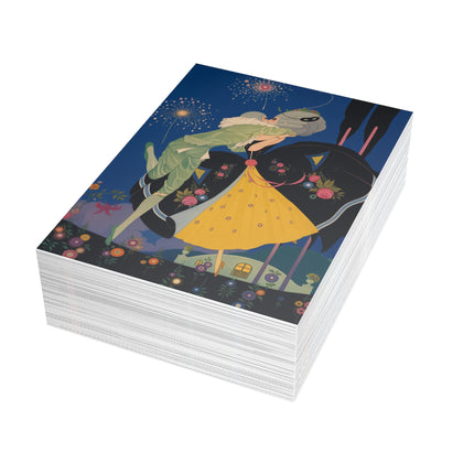🎭🌼 The Midnight Masquerade Kiss Postcard Bundles – Art Deco Garden Romance