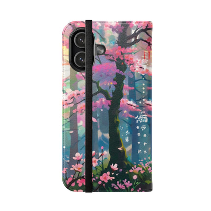 🦊⚔️ Cyberpunk Samurai Maiden Flip Case – Neon Grace & Warrior Courage