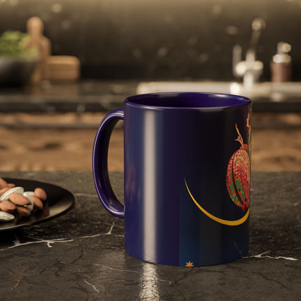 Moonlit Reflections Colorful Mug (11oz, 15oz) – Celestial Elegance, Art Deco Beauty & Dreamy Style