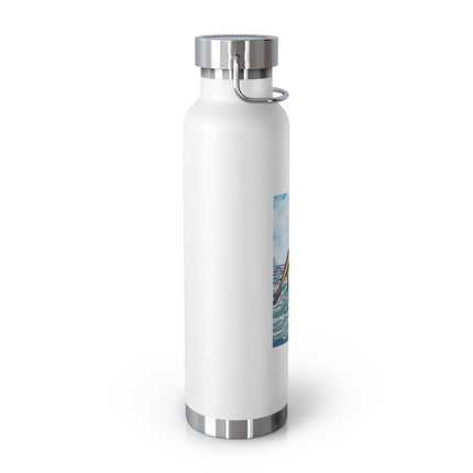 Playful Waves and Fashion Follies Copper Vacuum Insulated Bottle, 22oz