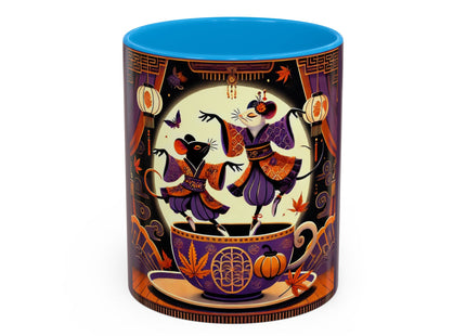 Theatrical Halloween Mice on Teacup Colorful Mugs (11oz, 15oz)