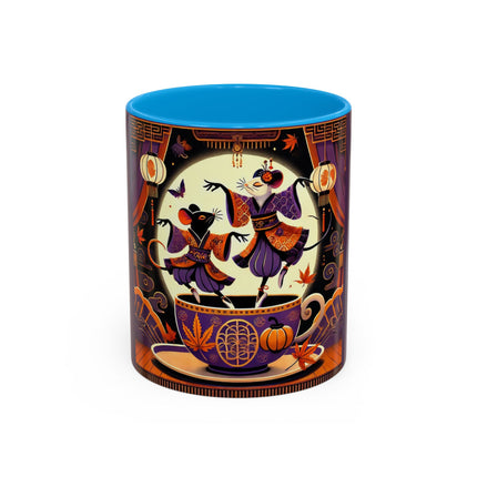 Theatrical Halloween Mice on Teacup Colorful Mugs (11oz, 15oz)