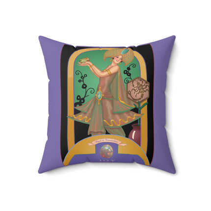 October & Opal, Tourmaline (from the Gem Series) by Sofia Chiostri Spun Polyester Square Pillow