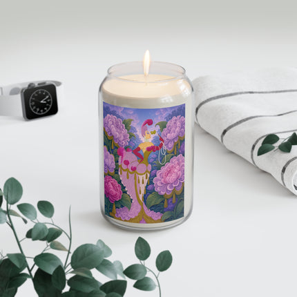 🌸🎭 The Lavender Masquerade Garden Scented Soy Candle – Art Deco Floral Elegance