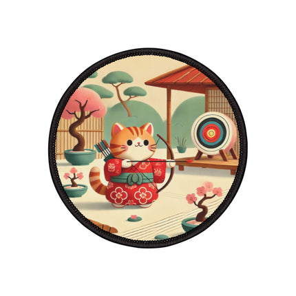 Archer Kitten in the Zen Garden Iron-On Patches