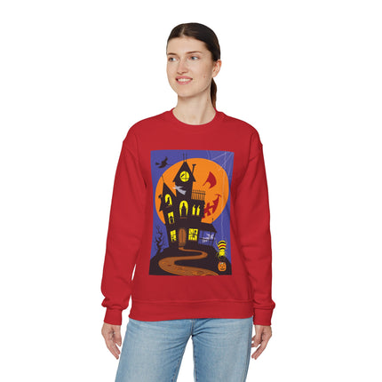 Halloween Night at the Haunted House Unisex Heavy Blend™ Crewneck Sweatshirt