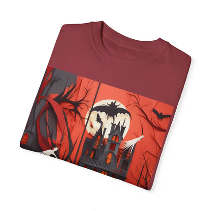 Halloween Night Scene Unisex Garment-Dyed T-shirt