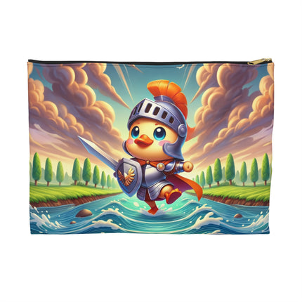 The Valiant Duck Flat Pouch – Courageous Charge & Playful Heroism