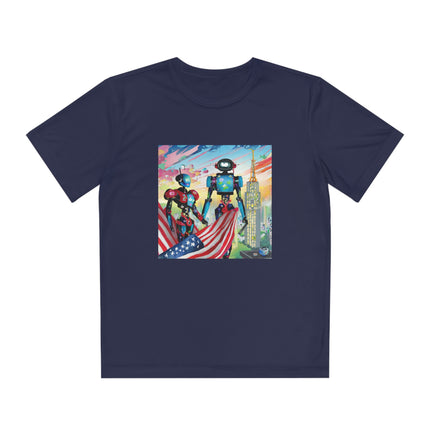 High Fashion Cyberpunk CIA Robots Youth Competitor Tee