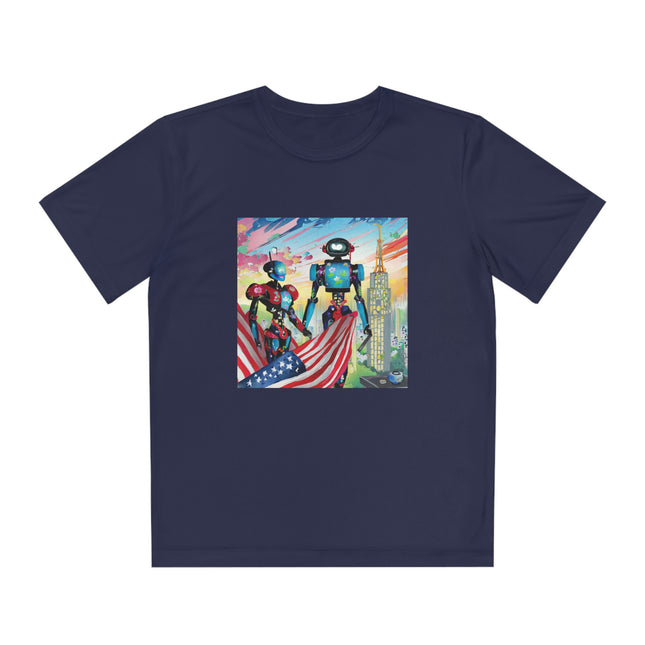 High Fashion Cyberpunk CIA Robots Youth Competitor Tee