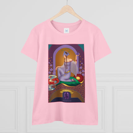 February & Amethyst (from the Gem Series) by Sofia Chiostri Women's Midweight Cotton Tee