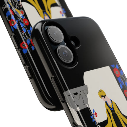 Art Deco Flapper in Yellow Robe Phone Case – Elegant Glamour & Exotic Charm