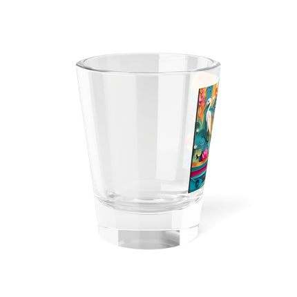 Elegant Egret Oasis Shot Glass, 1.5oz