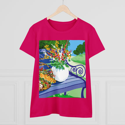 Blooming Harmony Women's Midweight Cotton Tee