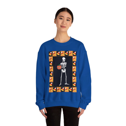 Candy Corn Skeleton Unisex Heavy Blend™ Crewneck Sweatshirt