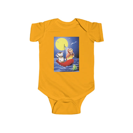 Embarking on a Moonlit Journey Baby Bodysuit – A Magical Tale Beneath the Stars