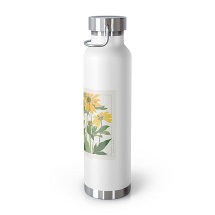 Clerodendrum & Rudbeckia by Tanigami Kônan Copper Vacuum Insulated Bottle, 22oz
