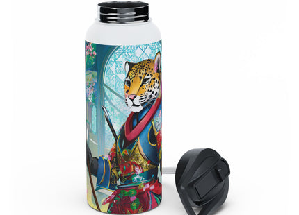 Cyberpunk Leopard Stainless Steel Water Bottle