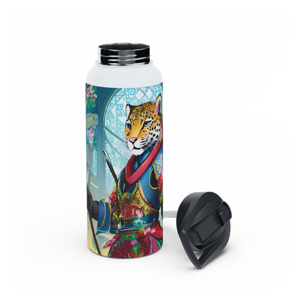 Cyberpunk Leopard Stainless Steel Water Bottle