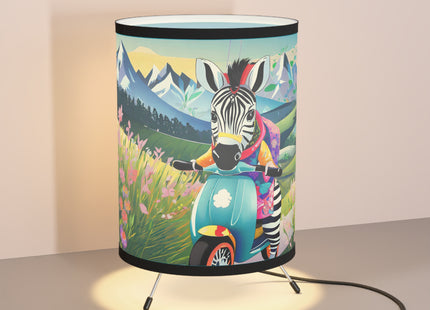 Stripes on Wheels Tripod Lamp
