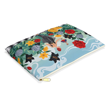 🌹🎭 The Lady Of The Little Dancer Accessory Pouch – Art Deco Floral Fantasy