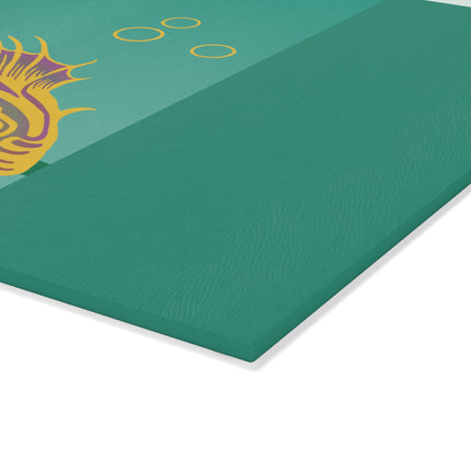 Golden Serenity Glass Cutting Board