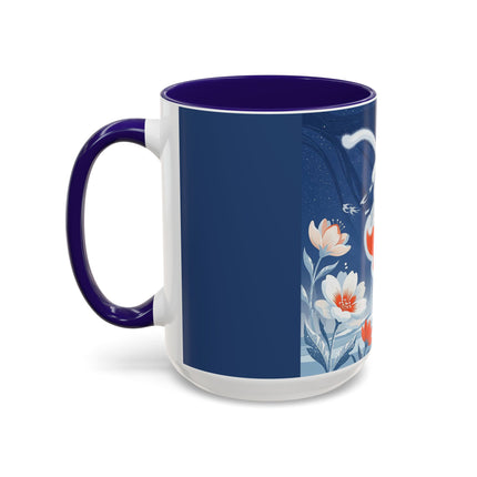 ❄️⛸️ The Winter Skater’s Flight Colorful Mug – Art Deco Floral Fantasy