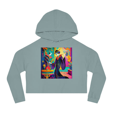 Phantoms of Elegance Women’s Cropped Hooded Sweatshirt