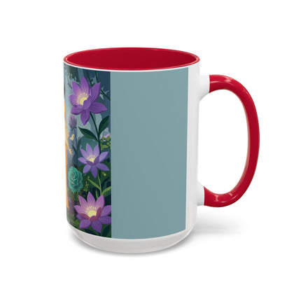 The Lady Of The Moonlit Garden Colorful Mugs – Art Deco Botanical Serenity
