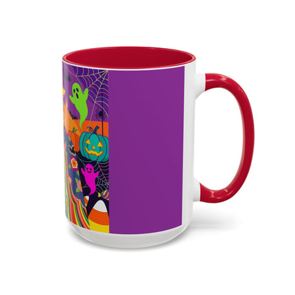 🌈👻 The Rainbow Ghost Masquerade Colorful Mug – Colorful Halloween Charm