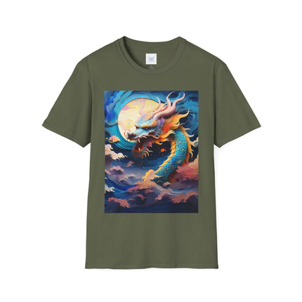 🐉⚡ Dragon of the Tempest Softstyle T-Shirt – Mythic Power & Elemental Majesty