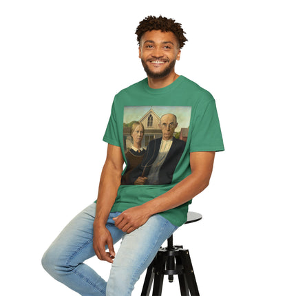 American Gothic by Grant Wood Unisex Garment-Dyed T-shirt