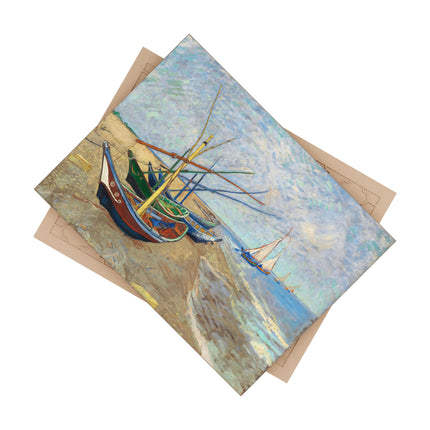 Fishing Boats on the Beach at Saintes-Maries by Vincent Van Gogh Ceramic Tile