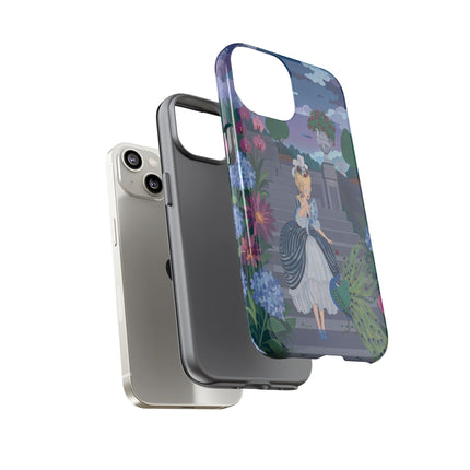 🦚🌸 The Peacock Garden Terrace Phone Case – Art Deco Floral Elegance