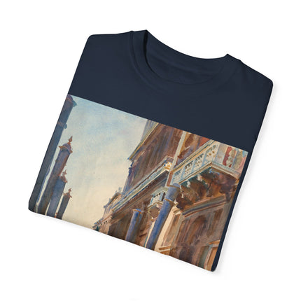 Gondola Moorings on the Grand Canal by John Singer Sargent  Unisex Garment-Dyed T-shirt