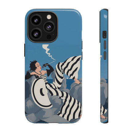 Art Deco Smoker Phone Case – Glamorous Lounging & Timeless Allure