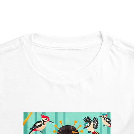 Geisha Kitten in the Woodpecker Grove Toddler Short Sleeve Tee