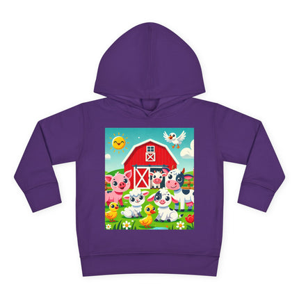 Happy Barnyard Morning Toddler Pullover Fleece Hoodie