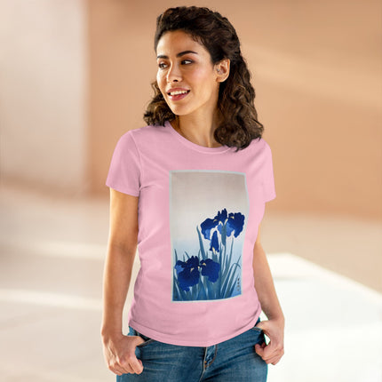 Irises by Ohara Koson Women's Midweight Cotton Tee