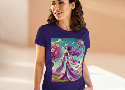 Petals in the Wind: The Kimono Fairy and the Sky Dragon Cotton Tee