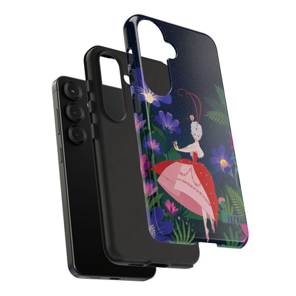 🌺✨ The Lady Of The Starlit Enchanted Garden Phone Case – Art Deco Floral Fantasy