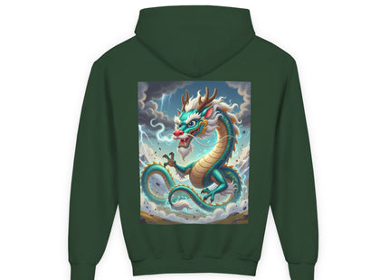 Tibetan Dragon in Battle Youth Heavy Blend Hooded Sweatshirt
