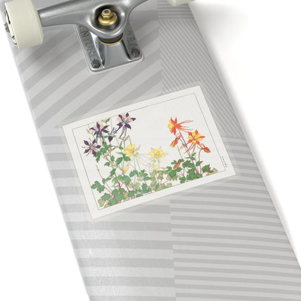 Aquilegia Flower by Tanigami Kônan Kiss-Cut Stickers (4 Sizes)