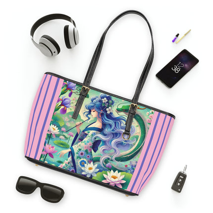 Fairy of the Koi Pond PU Leather Shoulder Bag